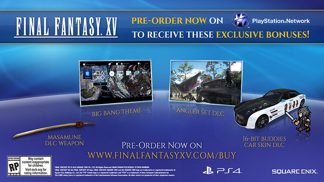 PS4 Final Fantasy XV Pre-Order Bonus