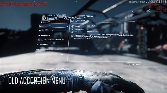 Star Citizen - MobiGlas Accordian UI
