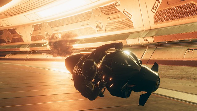 V-Racer Hoverbike - Explosive Turn