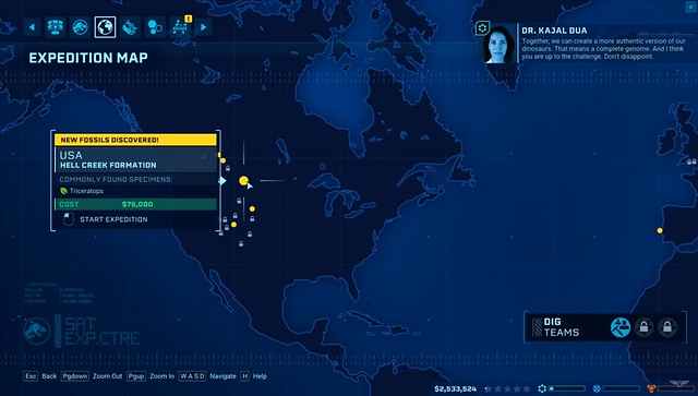 Jurassic World Evolution - Expedition Map