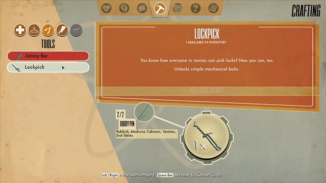 We Happy Few - Lockpick Crafting