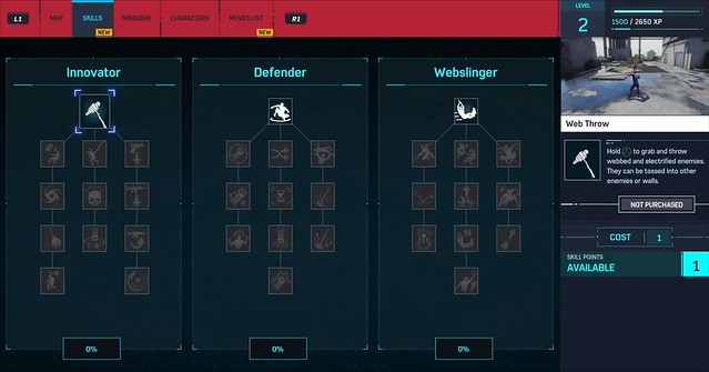 Marvel's Spider Man - Skill Tree
