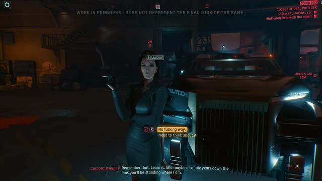 Cyberpunk 2077 - Dialogue Choices Agent