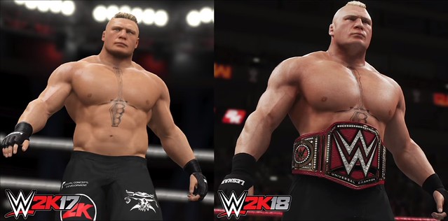 WWE 2K17 vs WWE 2K18 Graphics Comparison