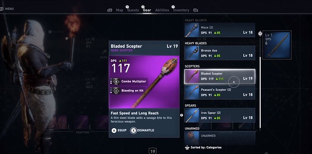 Assassins Creed Origins - Weapon Stats