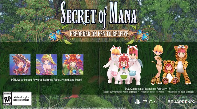 Secret of Mana DLC Costumes
