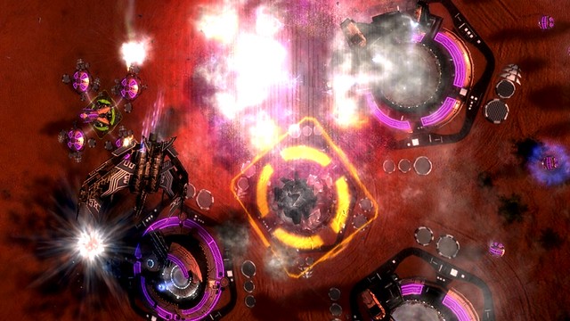 Cybran T3 Strategic Bomber raiding an Illuminate Base