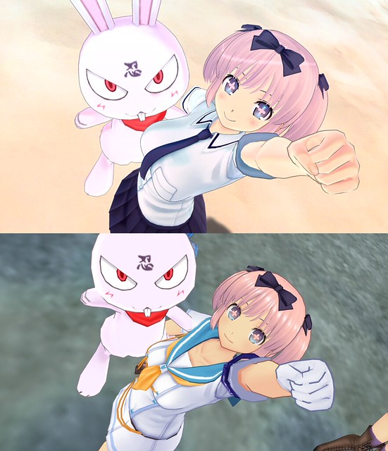 Senran Kagura Peach Beach Splash vs New Link
