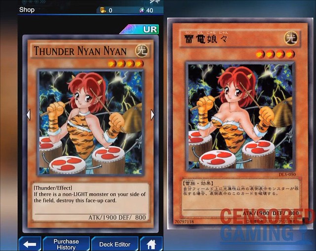 Yu-Gi-Oh Duel Links - Thunder Nyan Nyan Censorship