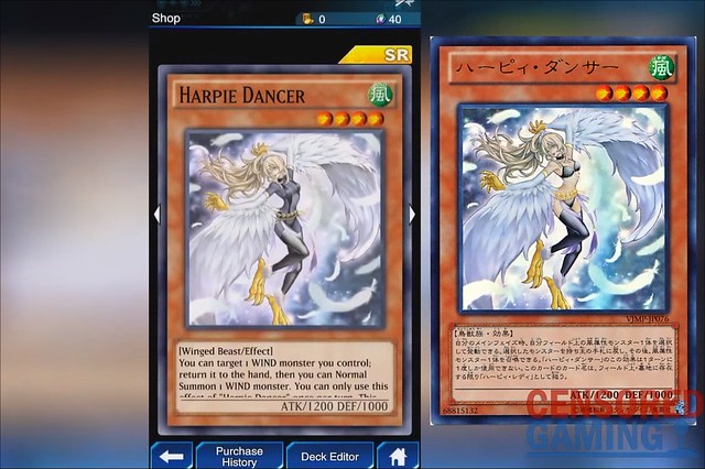 Yu-Gi-Oh Duel Links - Harpie Dancer Censorship