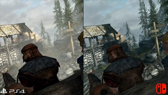 Skyrim - PS4 vs Switch Resolution