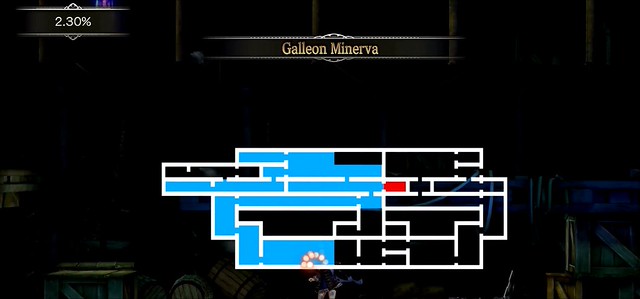 Bloodstained - Galleon Minerva Map