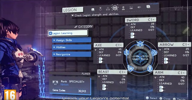Astral Chain - Legion Upgrades