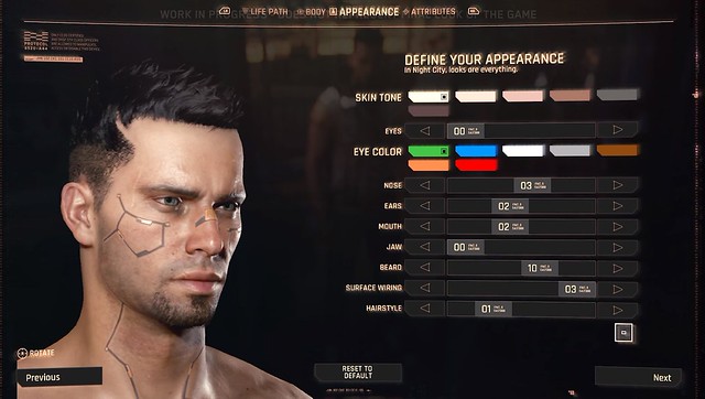 Cyberpunk 2077 - Character Creation