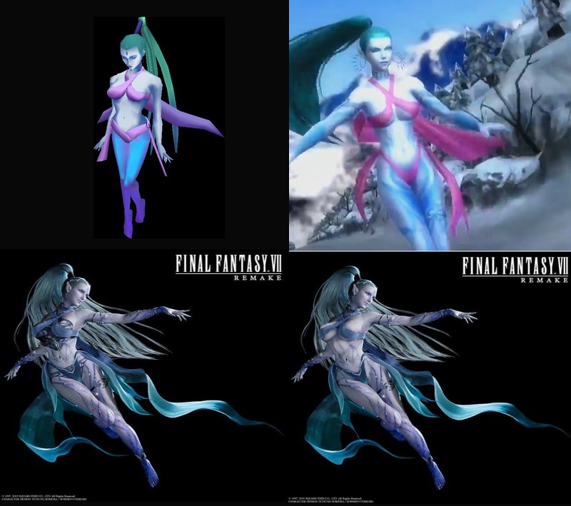 Final Fantasy VII - Shiva Censorship Comparison