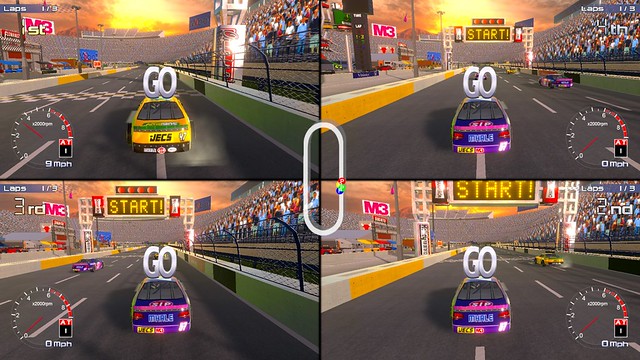 Speedway Racing - 4 Player Split-Screen
