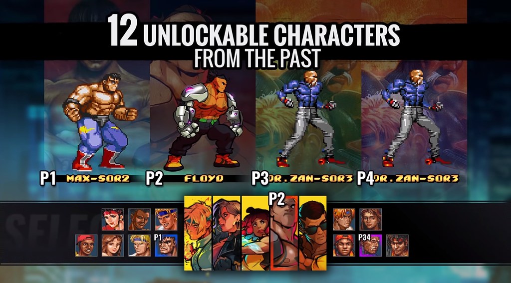 Streets of Rage 4 - 12 Unlockable Characters