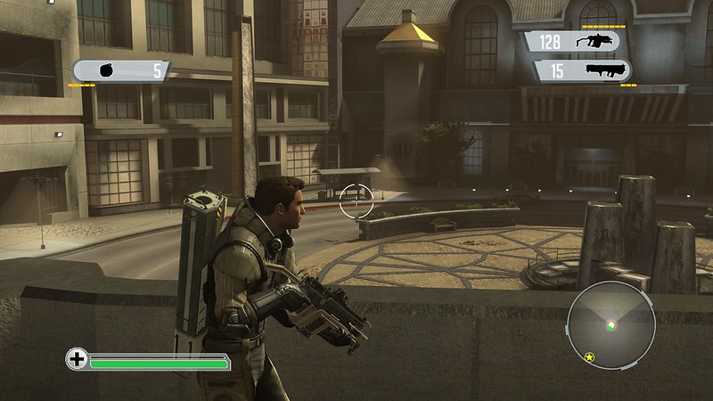 Front Mission Evolved - Courtyard