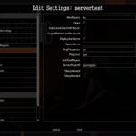 new server options menu.