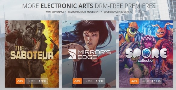 GOG.com Adds Mirror’s Edge, The Saboteur And Spore: Collection