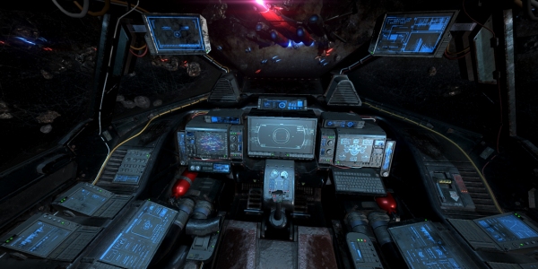 Space Battle VR Sports Dynamic Motion-Based Flight Controls, VR Cockpit Interaction