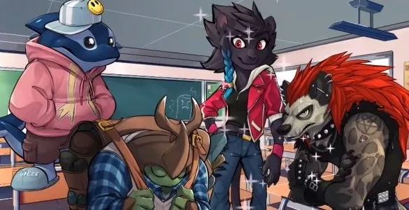 Lovers of Aether, Furry Dating Sim Set In High School Is Free On Steam