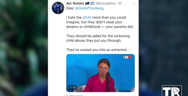 Avi Yemini Perma-Banned From Twitter For Criticizing Greta Thunberg's Parents
