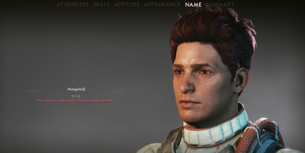 The Outer Worlds Banned Certain Words In Character Creator Even Though It's A Single-Player Game